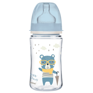 Antikoliková fľaša Canpol Babies Easy Štart - Bonjour modrá, 240 ml