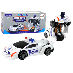 mamido  Auto-Robot Policajt Biely 2v1 Transformácia